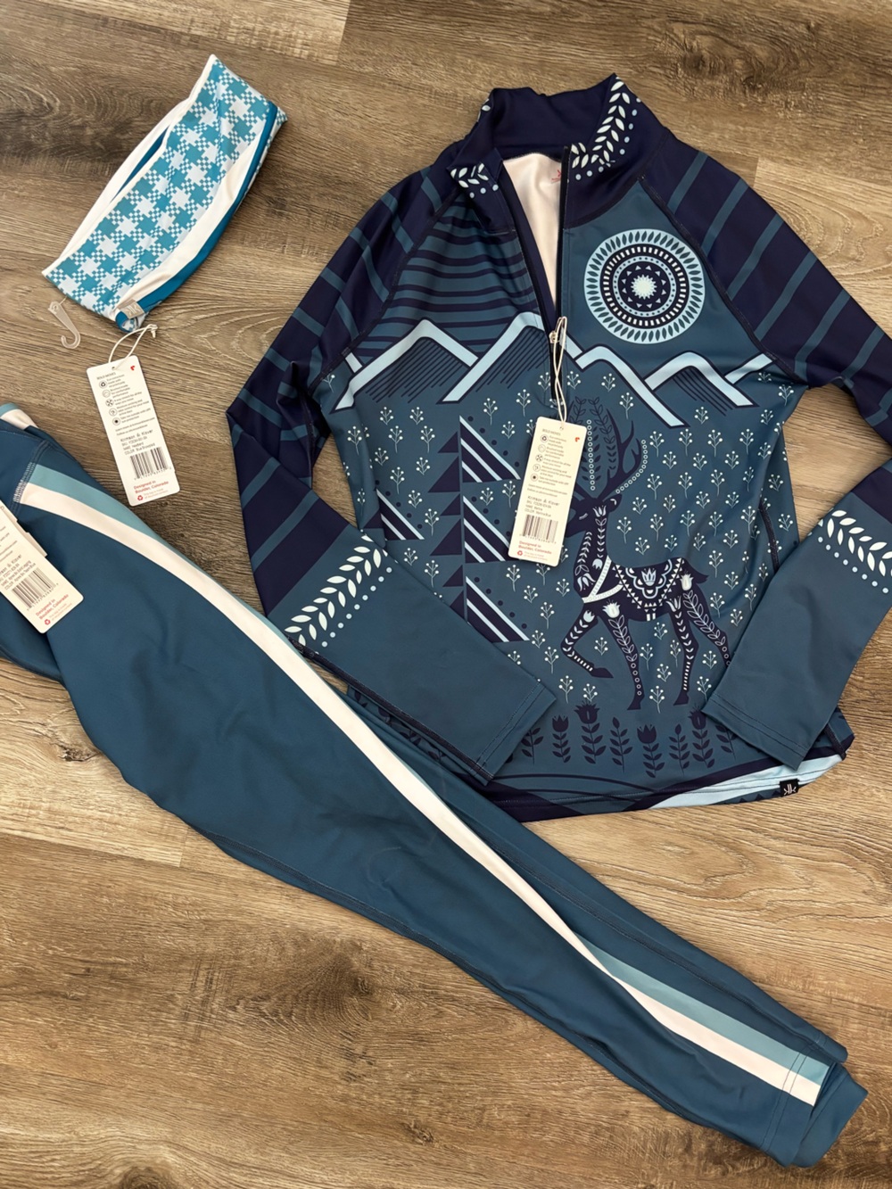 Krimson Klover Ski Snow Set Blue size small base layers